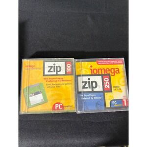 Iomega Zip Disks Lot 100MB 250MB PC Formatted Vintage Storage Media 2pk